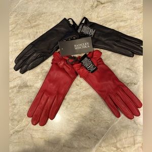 Two Pair of Badgley Mischka Small Leather Gloves
